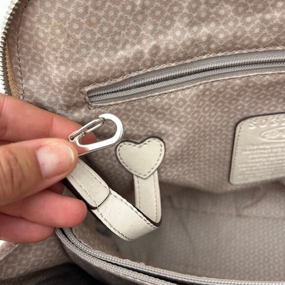 Brighton Miles Convertible Leather Mini Backpack Satchel Beige Snake Charm Y2K - Picture 13 of 13